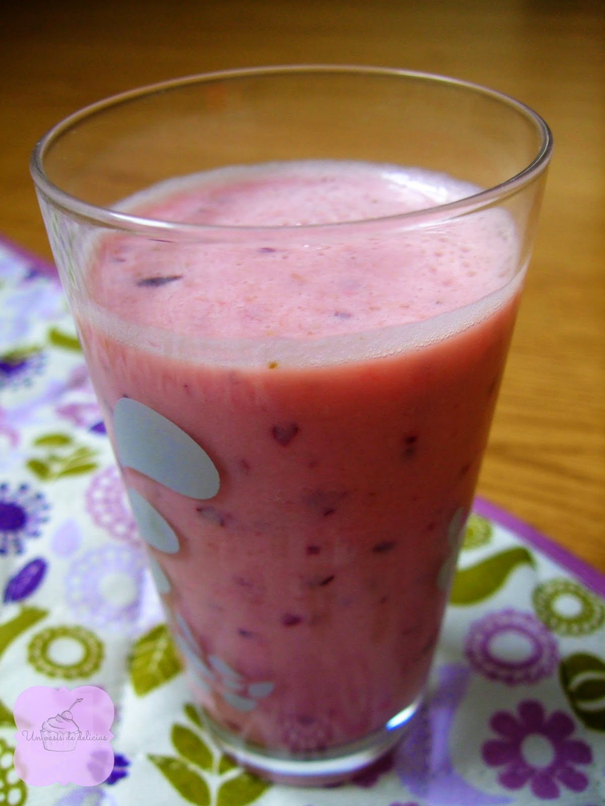 batido de cerezas y platano
